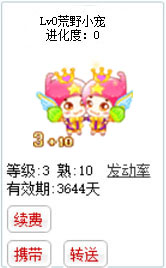 qq游戏3+10双子座宝宝有效期3600多天不带进化度详情图 qq游戏3+10双子座宝宝有效期3600多天不带进化度详情图