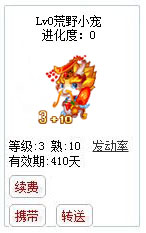 qq游戏3+10神龙宝宝有效期300多天不带进化度详情图 qq游戏3+10神龙宝宝有效期300多天不带进化度详情图